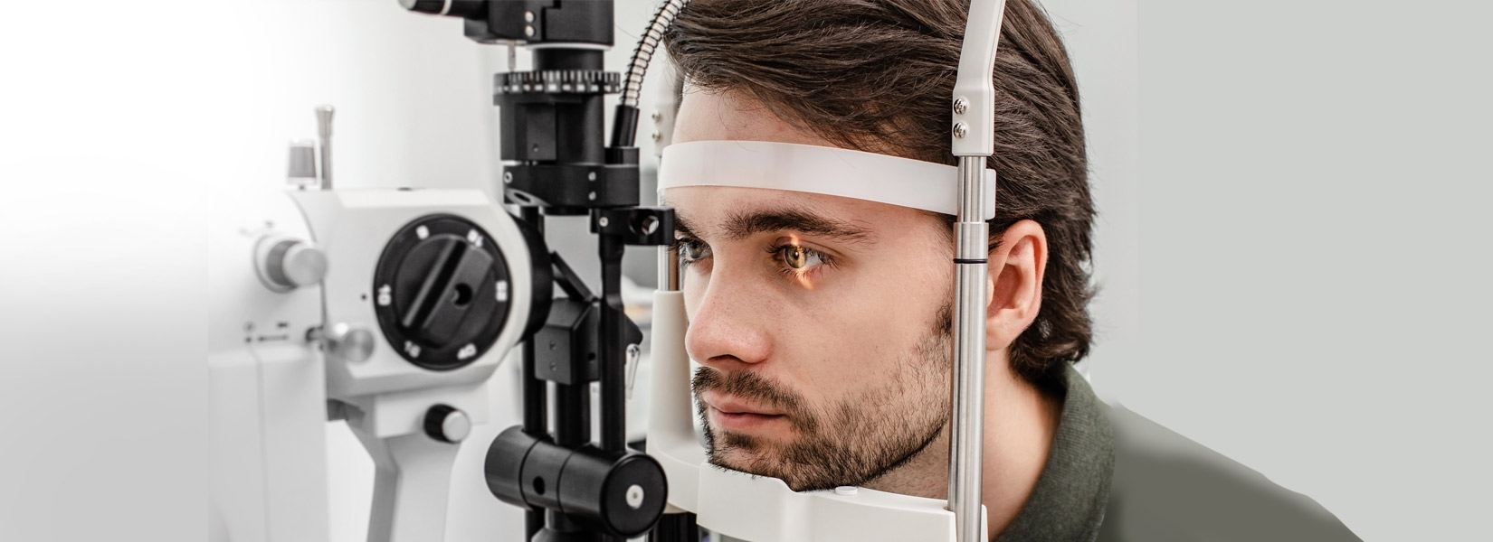 young man during eye exam in Northwest El Paso